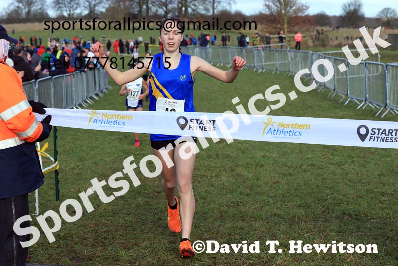 Girls Under-13s 2024 Northern Cross Country Champs., Sedgefield. Photo: David T. Hewitson/Sports for All Pics